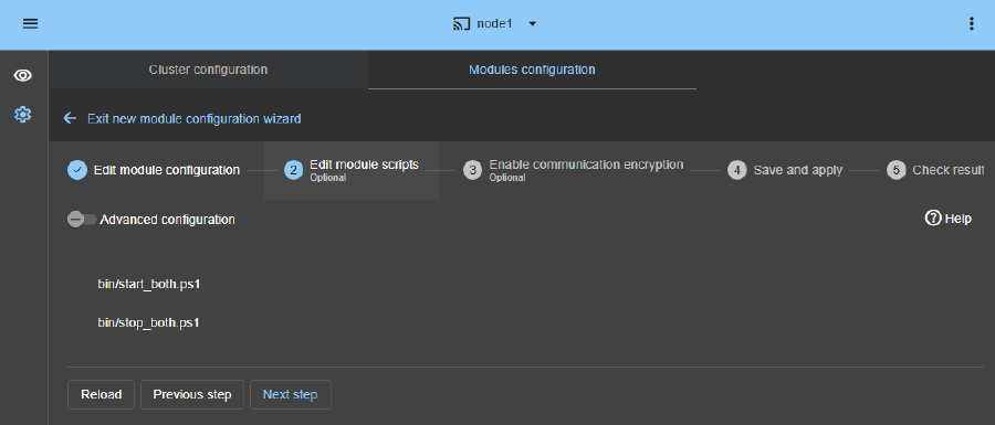Enter the Linux module settings